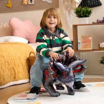 JOYIN Inflatable Triceratops 43" for Kids' Birthday Parties