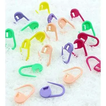 100PC Mix Color Knitting Stitch Counter Crochet Locking Stitch Markers Stitch Needle Clip Knitting C...