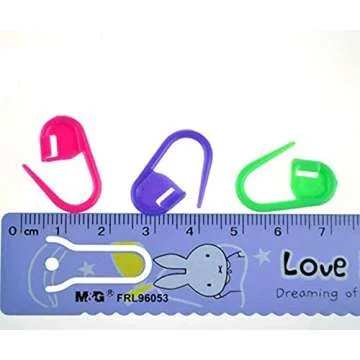 100PC Mix Color Knitting Stitch Counter Crochet Locking Stitch Markers Stitch Needle Clip Knitting Crochet Markers (100)