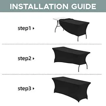 CWK 6FT Stretch Spandex Table Cover - Perfect for Events