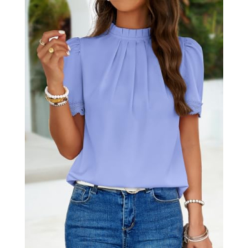 BTFBM Dressy Casual Blouse for Women - Elegant Summer Tops