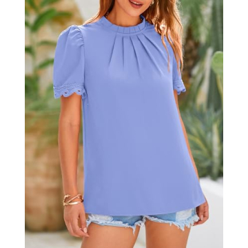 BTFBM Dressy Casual Blouse for Women - Elegant Summer Tops