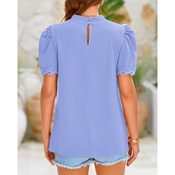 BTFBM Dressy Casual Blouse for Women - Elegant Summer Tops