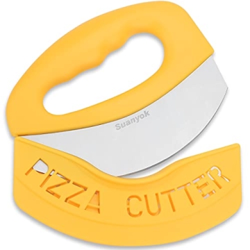 Suanyok Premium Pizza Cutter Food Chopper - Super Sharp Blade, Dishwasher Safe, Multi-Functional Kit...