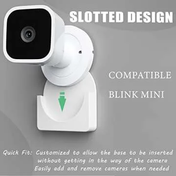 2 Pack Wall Mount Fit for Blink Mini Camera, Window Mount with Strong Adhesive Tape Holder Stand Fit...