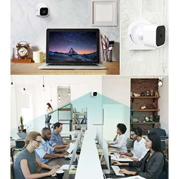 2 Pack Wall Mount Fit for Blink Mini Camera, Window Mount with Strong Adhesive Tape Holder Stand Fits for Blink Mini Indoor Camera, Easy to Install, No Screws Bracket Stand,2 Pcs,White Tape