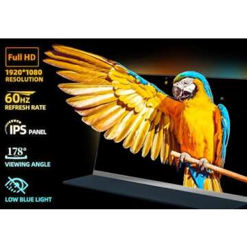 AOKER 15.6" Portable Monitor - Ultra-Thin 1080P FHD 93% Screen Ratio 120% sRGB Wide Color HDR USB-C ...