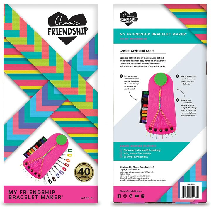 Friendship Bracelet Maker Kit - 20 Pre-Cut Threads