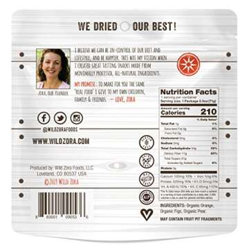 Wild Zora Air Dried Organic Fruit Snack - Harvest Fruit Mix - With Orange, Figs, and Pear - Vegan Snacks - No Added Sugar - No Dyes or Sulfites - (3-Pack)