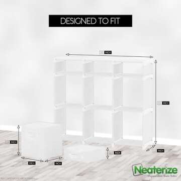 9 Cube Closet Organizers And Storage | Includes All Storage Cube Bins | Easy To Assemble Closet Storage Unit With Drawers | Room Organizer For Clothes, Baby Closet Bedroom, Playroom, Dorm (White Grey)