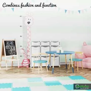 9 Cube Closet Organizers And Storage | Includes All Storage Cube Bins | Easy To Assemble Closet Storage Unit With Drawers | Room Organizer For Clothes, Baby Closet Bedroom, Playroom, Dorm (White Grey)