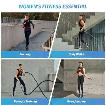 ZELUS Weighted Vest, 6lb/8lb/12lb/16lb/20lb/25lb/30lb Weight Vest with Reflective Stripe for Workout, Strength Training, Running, Fitness, Muscle Building, Weight Loss, Weightlifting, Black(16 lb)