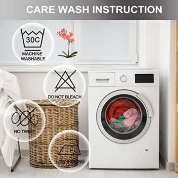 JES&MEDIS Home Cotton Linen Decorative Square Throw Pillowcase Cute Birds Cartoon Patten Cushion Pillows Cover,18" x 18".