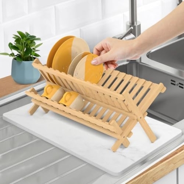 HCFQ Stone Drying Mat for Elegant and Quick Dish Drying
