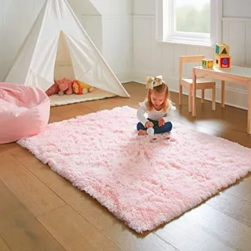 Ophanie Light Pink Area Rug - Soft & Stylish Kids Rug