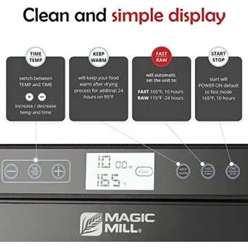 Magic Mill Food Dehydrator with 10 Stainless Steel Trays