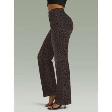 Stylish FUNUCA High Rise Leopard Print Boyfriend Jeans
