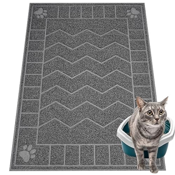 Motsamla Cat Litter Box Mat - Large, Durable Litter Trapper for Clean Floors