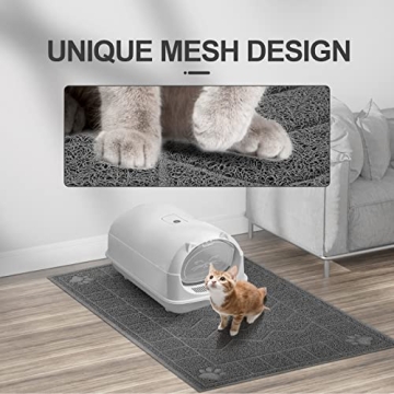 Motsamla Cat Litter Box Mat - 35" x 24" Waterproof and Easy to Clean