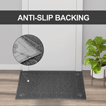 Motsamla Cat Litter Box Mat - 35" x 24" Waterproof and Easy to Clean