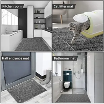 Motsamla Cat Litter Box Mat - 35" x 24" Waterproof and Easy to Clean
