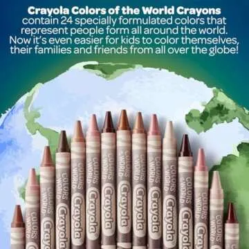Crayola Colors of The World Bulk Crayon Classpack (480ct), 24 Skin Tone Crayon Colors, Classroom Supplies for Teachers, Ages 3+