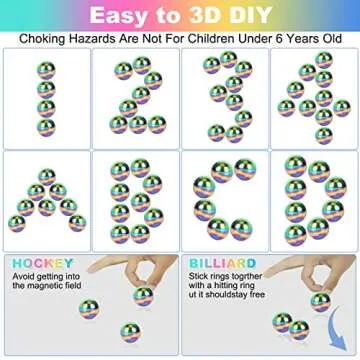 YISHIDANY 25mm Large Rainbow Fidget Balls for Kids