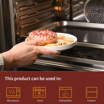 Stylish WishDeco Ceramic Appetizer Plates Set of 6