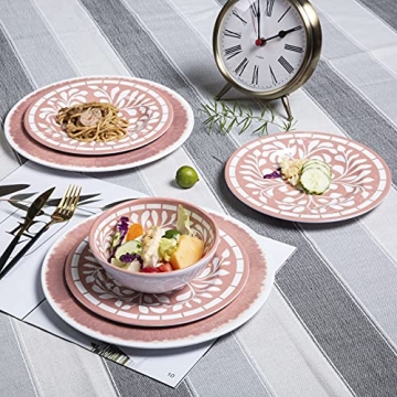 Yinshine Melamine Dinnerware Set Ideal for Outdoors & Dining