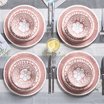 Yinshine Melamine Dinnerware Set Ideal for Outdoors & Dining