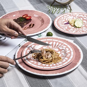 Yinshine Melamine Dinnerware Set Ideal for Outdoors & Dining