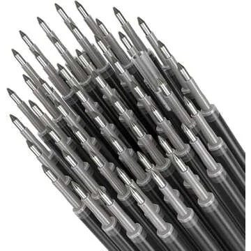 Arteza Gel Pen Refills, Pack of 50 Black Roller Ball Gel Ink Pen Refills, Quick-Drying, Nontoxic, Fine Point for Writing, Taking Notes & Sketching, Office & Back to School Supplies