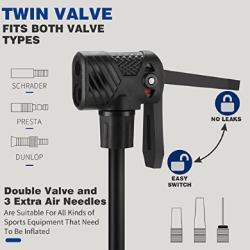 Compact West Biking Pump with Pressure Gauge for All Valves