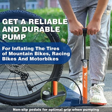 Compact West Biking Pump with Pressure Gauge for All Valves