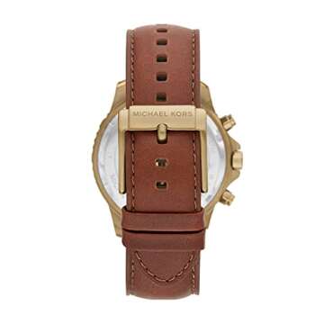 Michael Kors Cortlandt Chronograph Brown Leather Men's Watch (Model: MK8906)