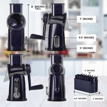 Transform Your Cooking Experience with 5-in-1 Rotary Cheese Grater