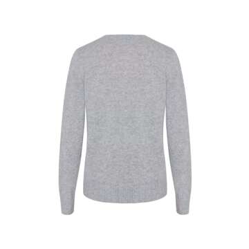 Style Republic Women's 100% Pure Cashmere Long Sleeve Crew Neck Sweater - Soft, Warm, and Stylish Winter Knit Pullover