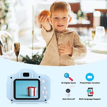 Mini Portable Kids Camera 2.0in Color Screen Children's Digital Camera with Photo,Video Function, HD...