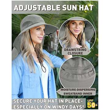 Neck Flap Sun Hat, UPF 50+ Protection for Summer Fun