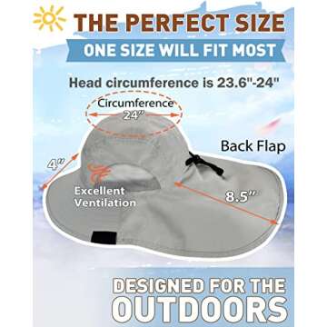 Neck Flap Sun Hat, UPF 50+ Protection for Summer Fun