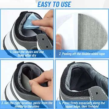 Comfortable Shoe Heel Inserts for Men and Women - 8 Pcs