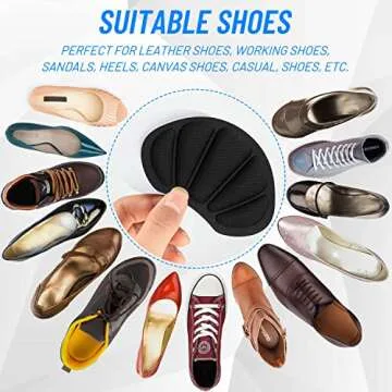 Comfortable Shoe Heel Inserts for Men and Women - 8 Pcs