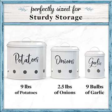 Home Acre Designs Food Storage Containers Set with Lids, Farmhouse Home & Kitchen Decor Rustic Vintage Canisters