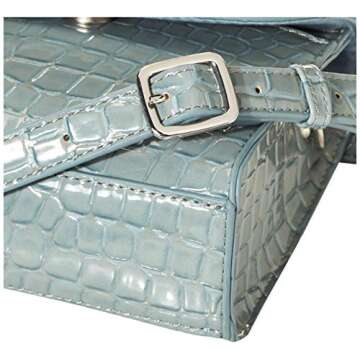 The Drop Women's Diana Top Handle Crossbody Bag Fog Blue, One Size