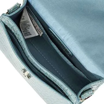 The Drop Women's Diana Top Handle Crossbody Bag Fog Blue, One Size