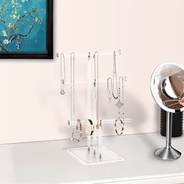 KETAWA Hanging Jewelry Organizer Stylish 3-Tier Display