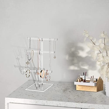 KETAWA Hanging Jewelry Organizer Stylish 3-Tier Display