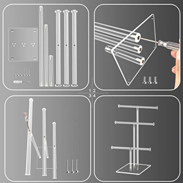 KETAWA Hanging Jewelry Organizer Stylish 3-Tier Display