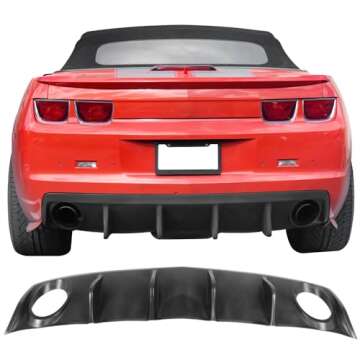 Bumper Splitter Compatible with 2010-2013 Chevy Camaro, Factory Shark Fin Rear Bumper Lip Diffuser P...