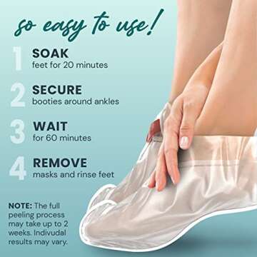 Foot Peel Exfoliating Mask (2 Pairs) for Soft Feet and Exfoliant Gel Peels Away Rough Dry Skin and Callus